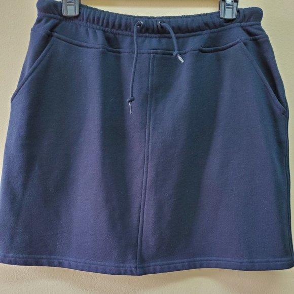 RALPH LAUREN Terry Knit Black Skirt Tie Waist - Picture 1 of 6